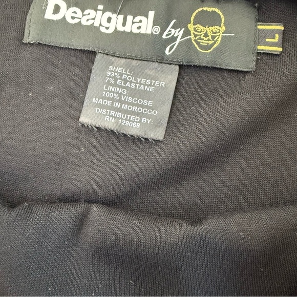 Desigual Christian Lacroix Black Mesh Dress Size L Floral ASO Katie Holmes - Picture 8 of 16